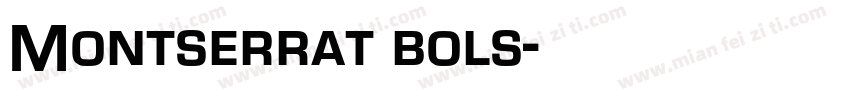 Montserrat bols字体转换